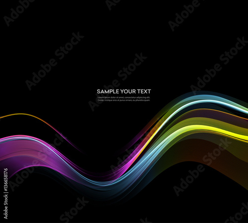 Abstract color wave design element