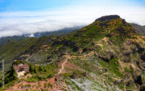Madeira, Hiking trail top of mountain © karlibri