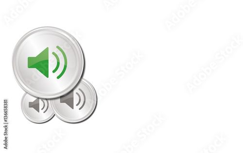 Buttons mit Freiraum - Lautsprecher - Aufruf