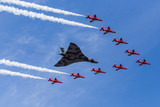 The Vulcan with the Red Arrows one final time