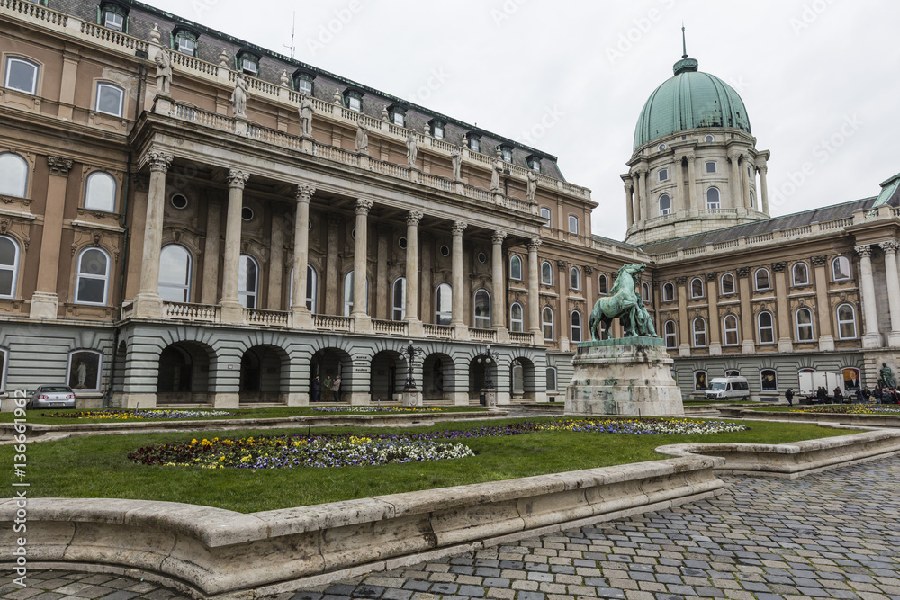 People visit Buda Castle in Budapest. It is the largest city in Hungary and 9th largest in the EU People visit Buda Castle in Budapest. It is the largest city in Hungary and 9th largest in the EU