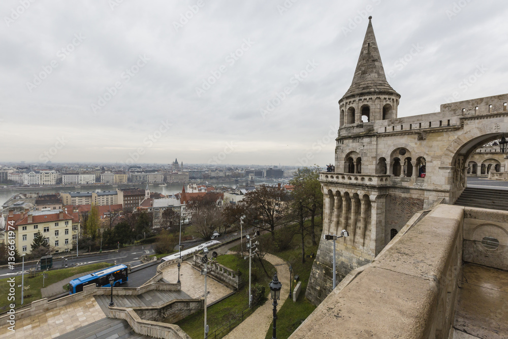 Naklejka premium Fishermen's bastion in Budapest, Hungary