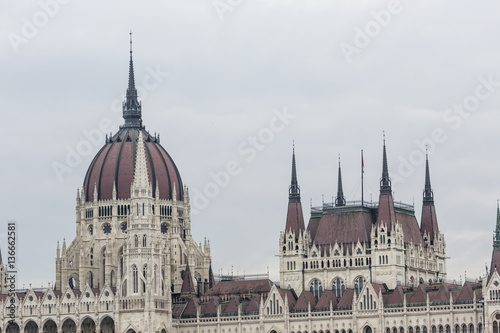 Parliament in Budapest, capital city of Hungary, Europe