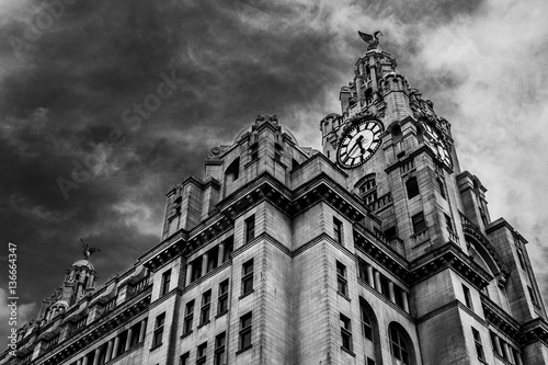 Dramatic sky above the Liver Building