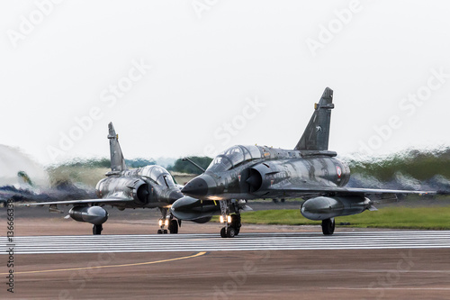 Ramex Delta taxi out in their pair of Mirage 2000N's