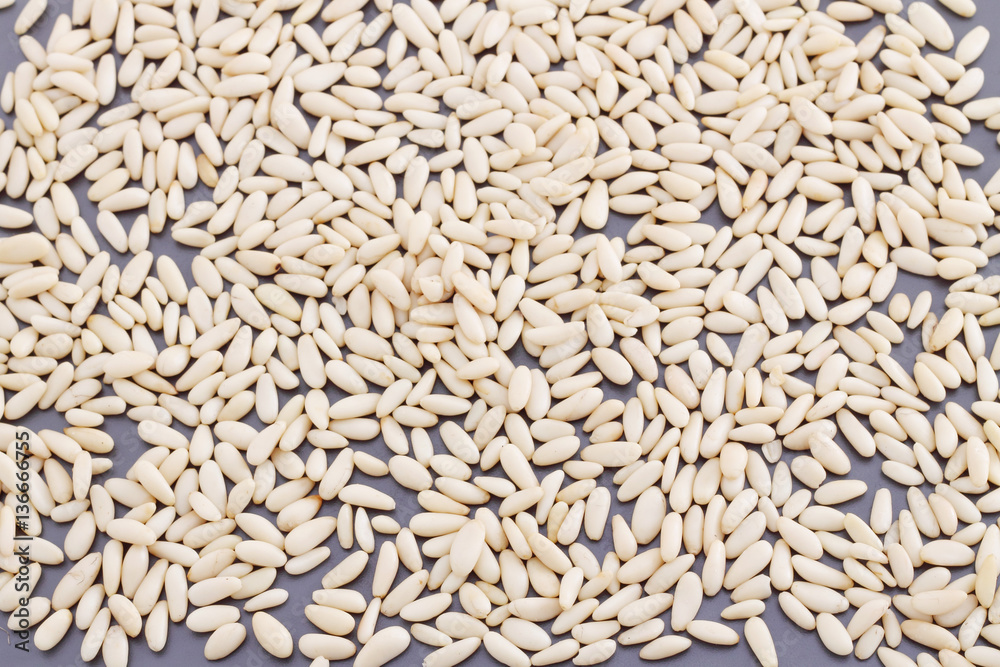 Pine nuts background Pine nuts background