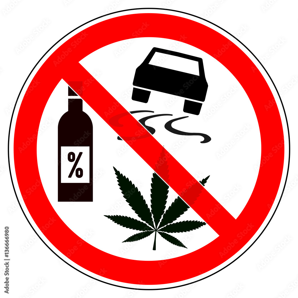 Alkohol Ist Mein Sanitäter In Der Not srr134 SignRoundRed - german - Verbotszeichen: Das Fahren unter