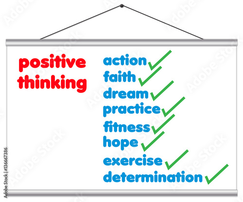 Motivational concept for positive thinking