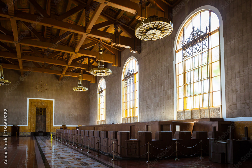 Fototapeta premium Los Angeles Union Station Ticketing Hall