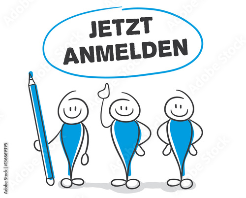 Stick Figure Series Blue / Jetzt anmelden