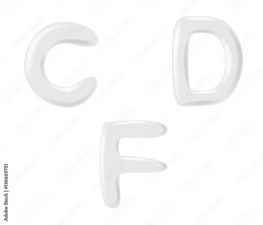 white foam lotion and milk alphabet font . vector white foam lotion and milk alphabet font . vector