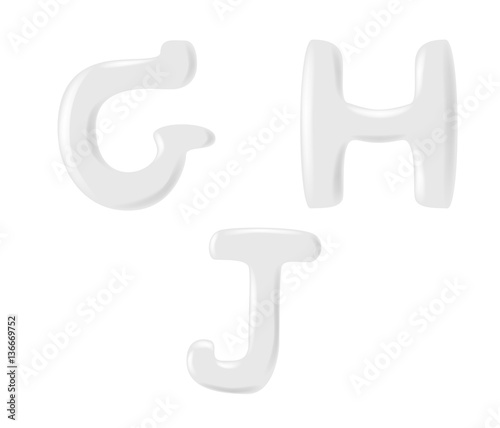 white foam lotion and milk alphabet font . vector