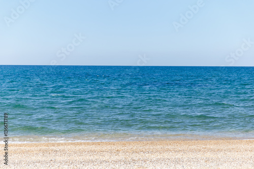 Fototapeta Naklejka Na Ścianę i Meble -  Sandy beach with overlooking sea