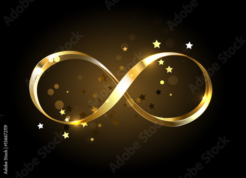 Golden infinity symbol