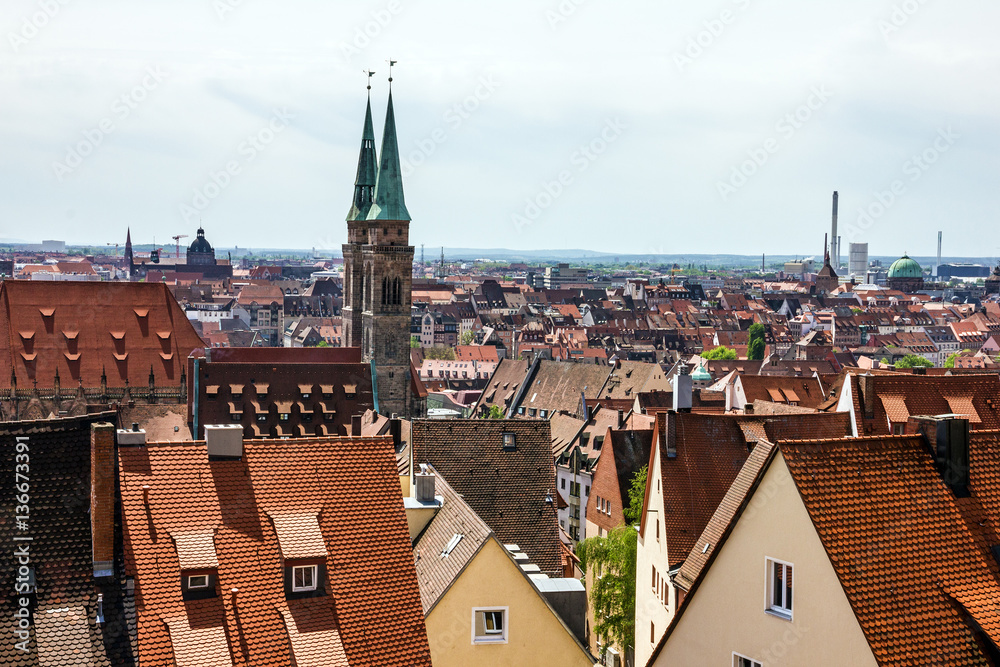 Fototapeta premium Nuremberg old town, cityscape, Germany