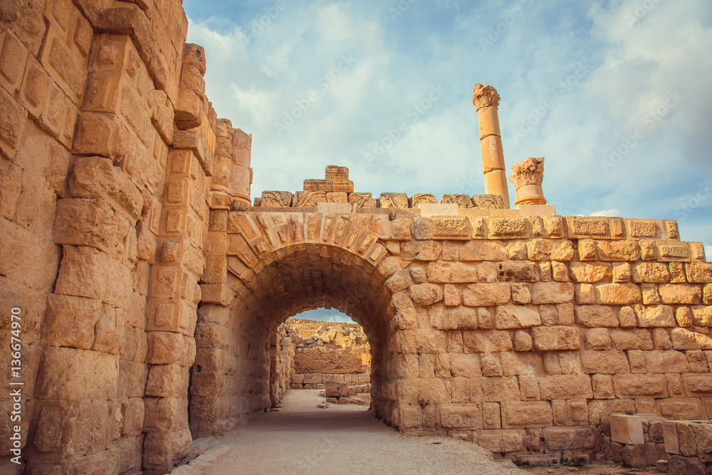 Roman ruins of ancient city of Jerash. Jordan.
