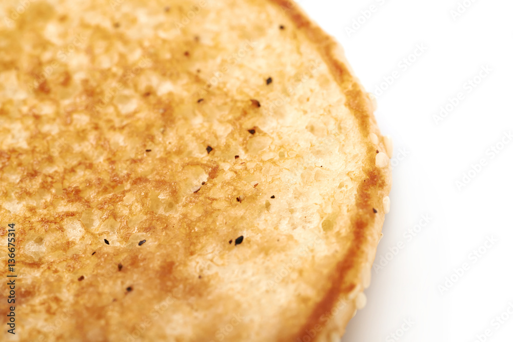 Single burger bun isolated Single burger bun isolated