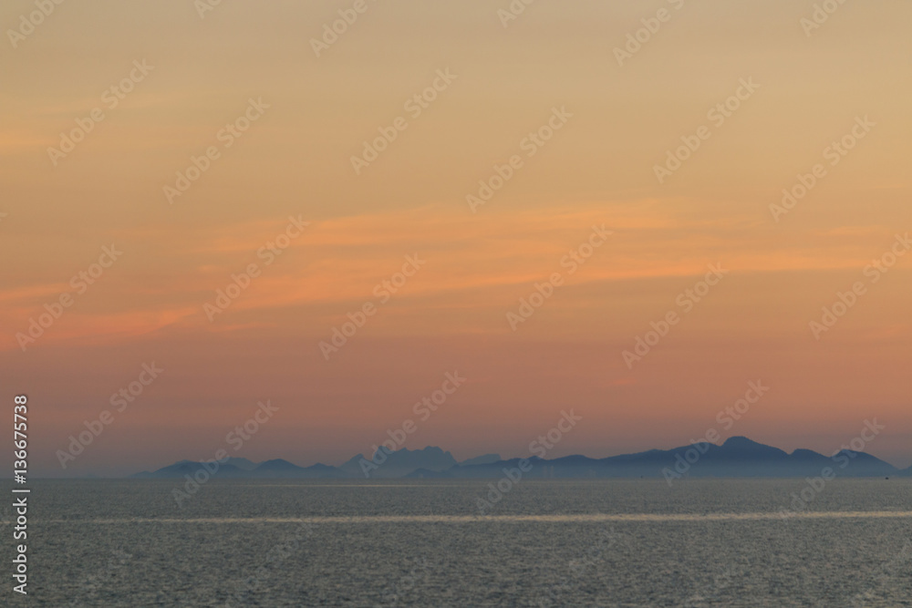 sunsets sky and sea landscape  nature background, for graphic ba