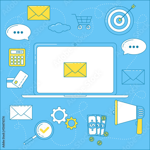 Email marketing illustration