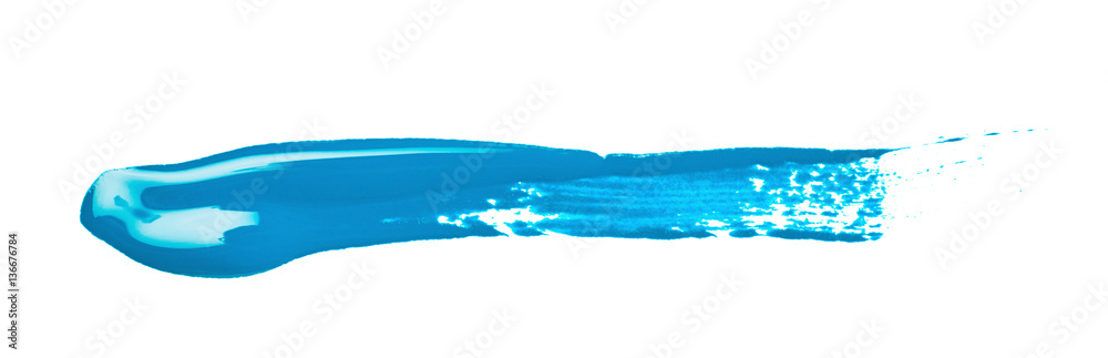 Line stroke of paint isolated