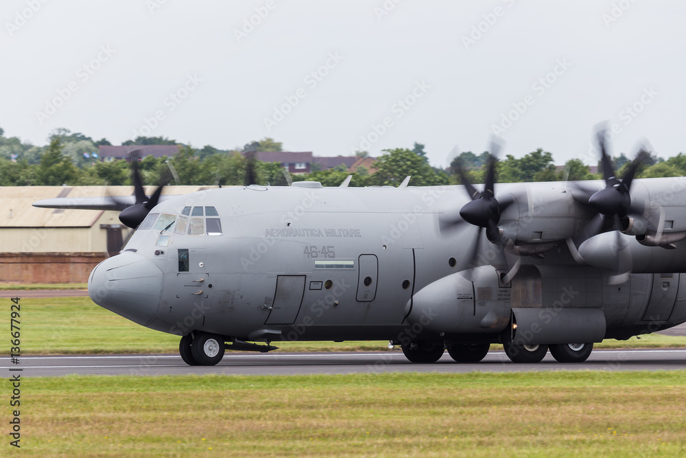 Italian Air Force Super Hercules landing Italian Air Force Super Hercules landing