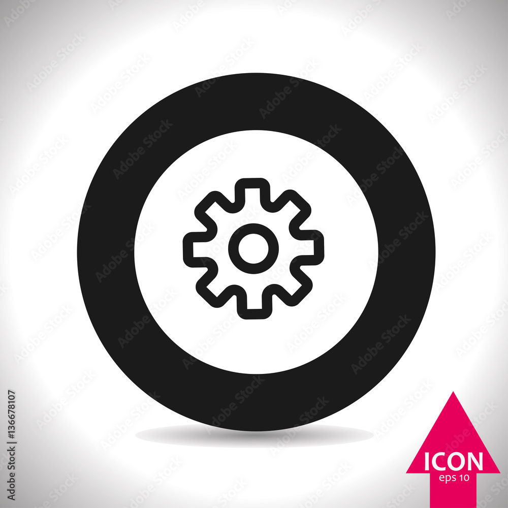 Vector gear icon. Vector, illustration, eps10. Vector gear icon. Vector, illustration, eps10.