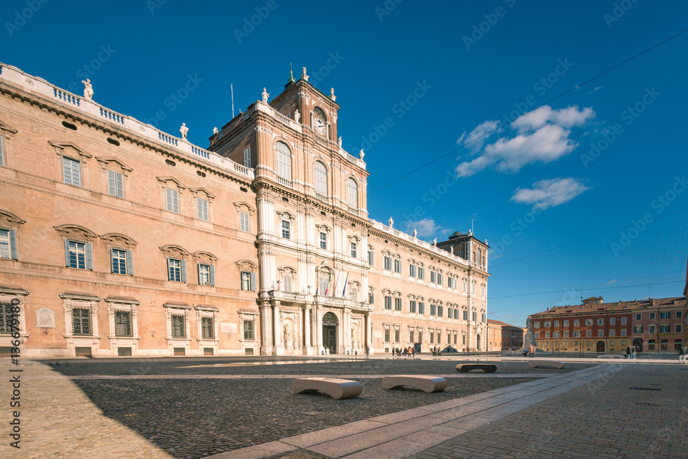 Modena, Italy. Piazza Roma and Military Academy Palace