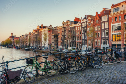 Beautiful tranquil scene the city of Amsterdam © standret