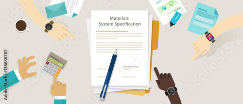 material system specifications project procurement user requirement document
