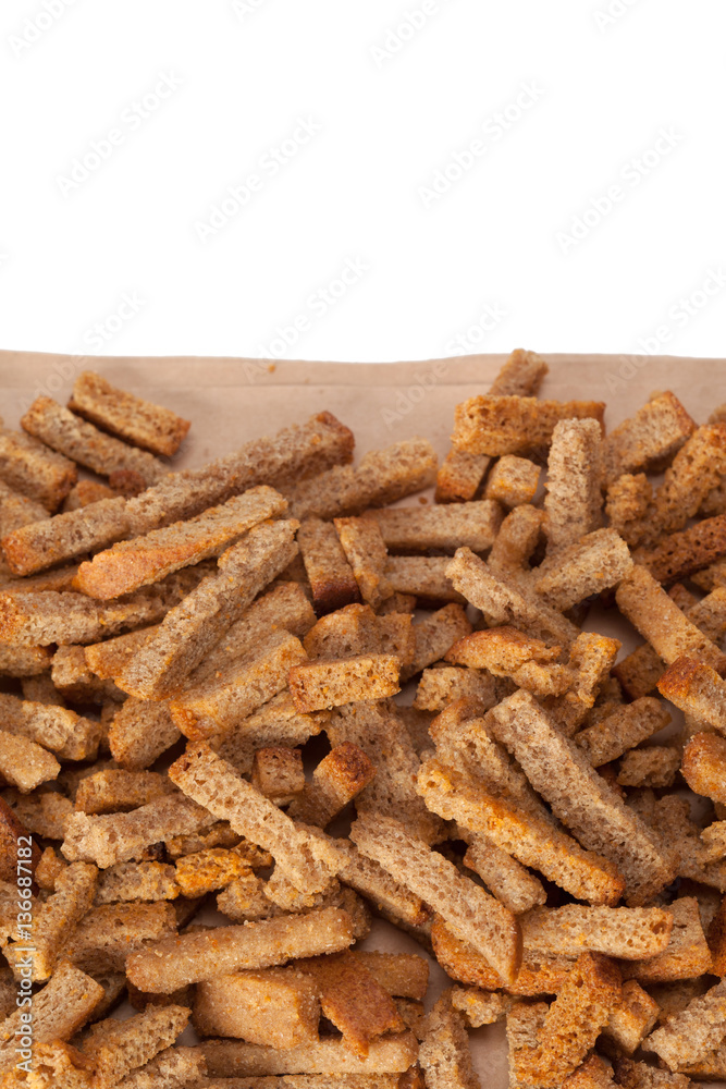 crumbs of bread croutons