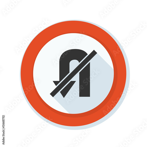 No U-Turn Sign illustration