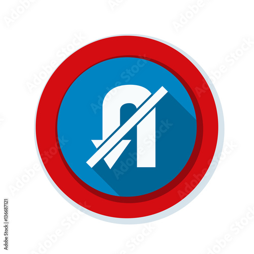 No U-Turn Sign illustration