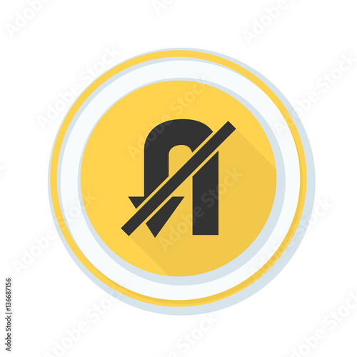 No U-Turn Sign illustration