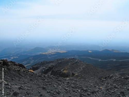 Принти на полотні black mount Etna, Sicilia