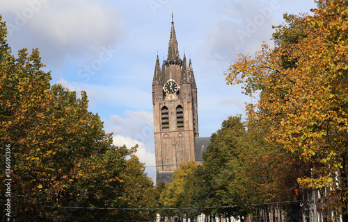Church tower of Delft, Holland