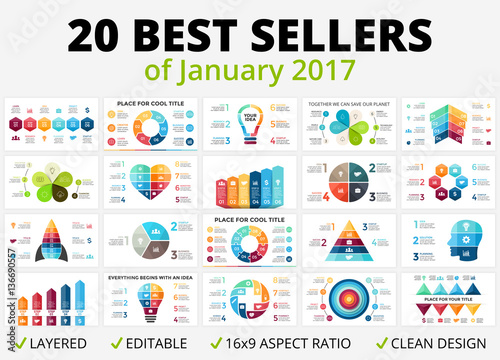 Vector best infographics set. Business diagrams, arrows graphs, startup presentations template, idea charts. Data options with 3, 4, 5, 6, 7, 8 parts, steps, processes. Brain,