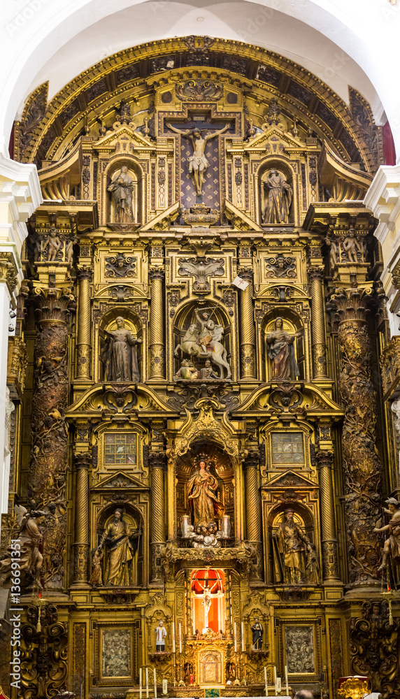 Ornate Altar in Cadiz Church
