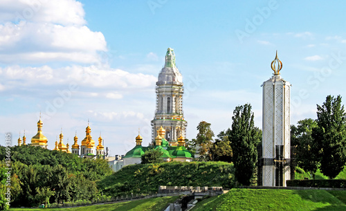 Kiev-Pechersk Lavra monastery and Memorial to sacrifice of famin