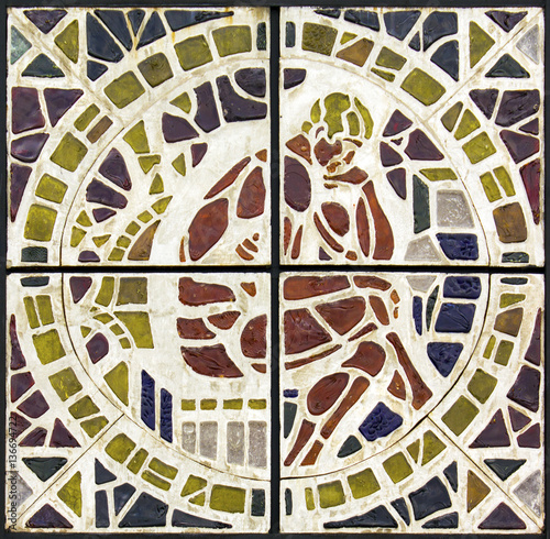 Obraz na płótnie beautiful wall mosaic w salonie