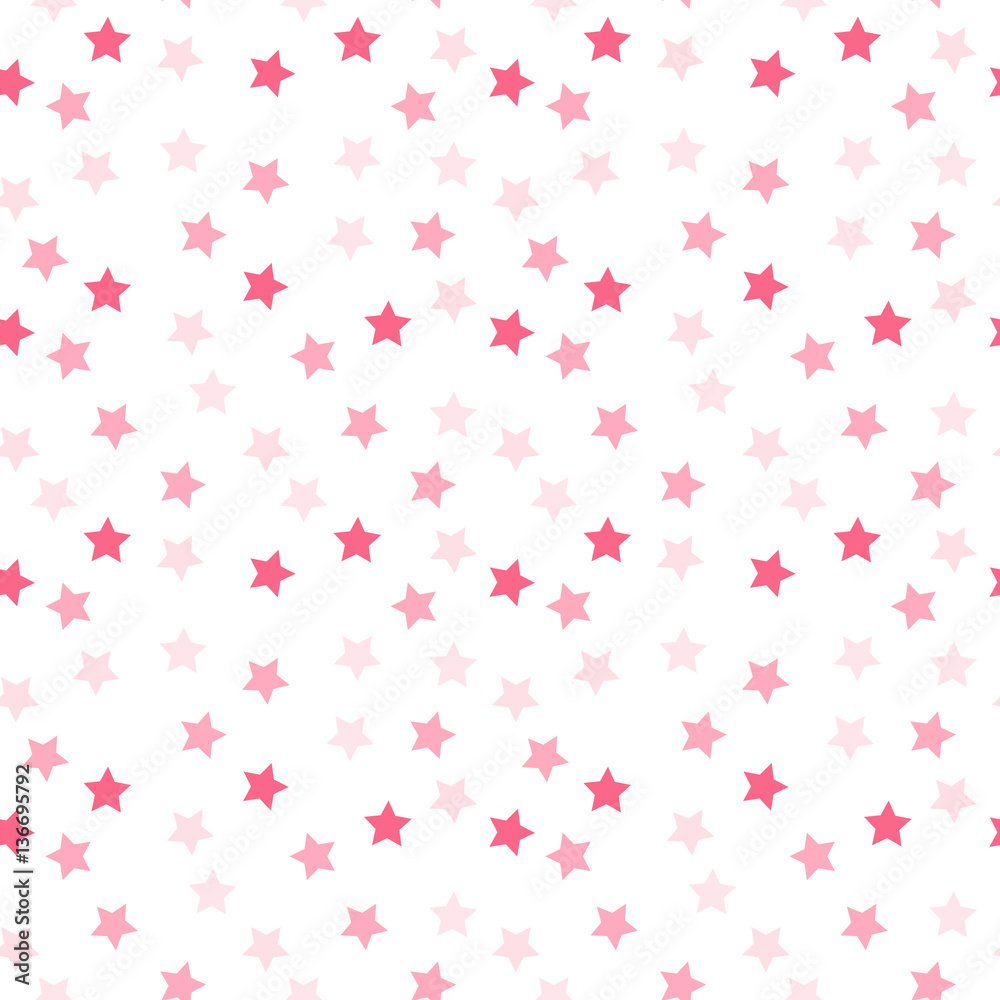 Seamless pink stars pattern. Vector illustration. Seamless pink stars pattern. Vector illustration.