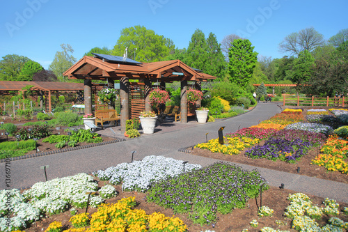 Saint Louis, MO, USA - April 28, 2016: Saint Louis botanical gardens are one of the best in the world, Saint Louis, Missouri.