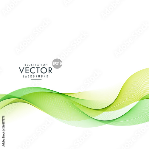 green line waves blending together