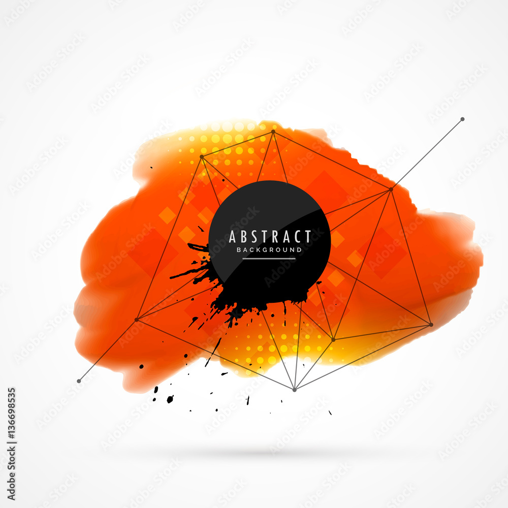 Obraz premium orange watercolor background