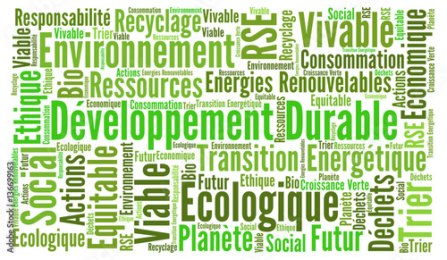 Fotografie Développement durable nuage de mots