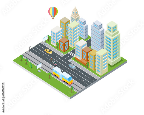 Eco City Design. Modern Architecture.