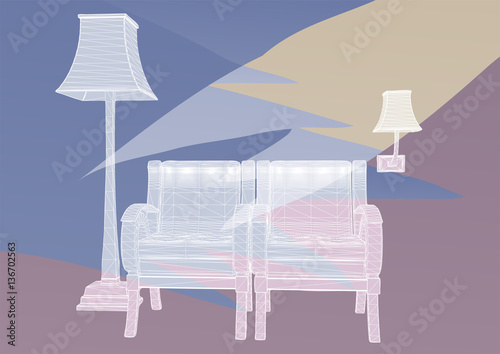  room with two chairs