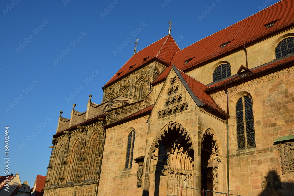 Fototapeta premium View in the historical town of Bamberg, Bavaria, region Upper Franconia, Germany