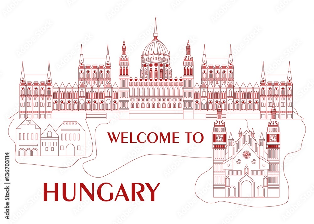 Fototapeta premium welcome to hungary