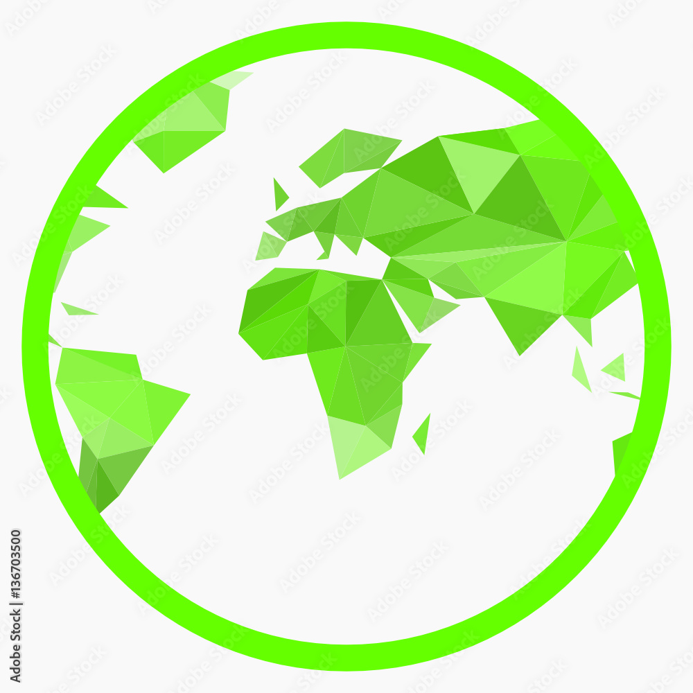carte du monde recyclage - écologie - environnement