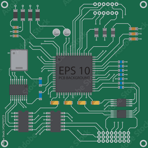 Printed circuit board vector background